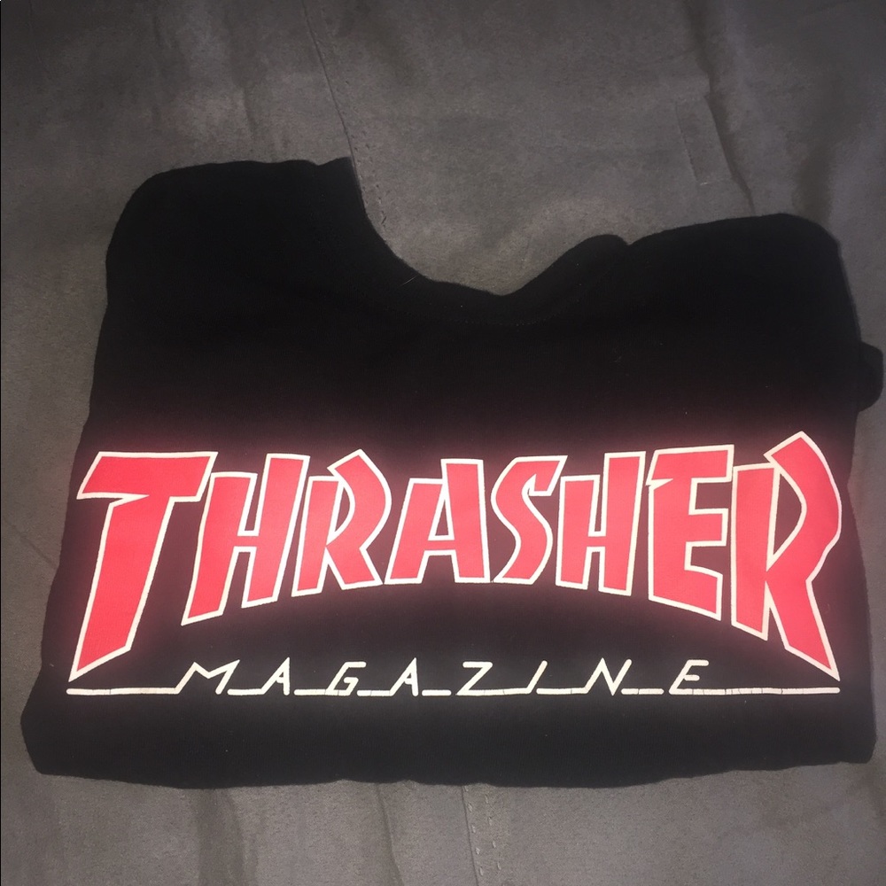 Black Thrasher Red Basic Logo Size M Tee Shirt